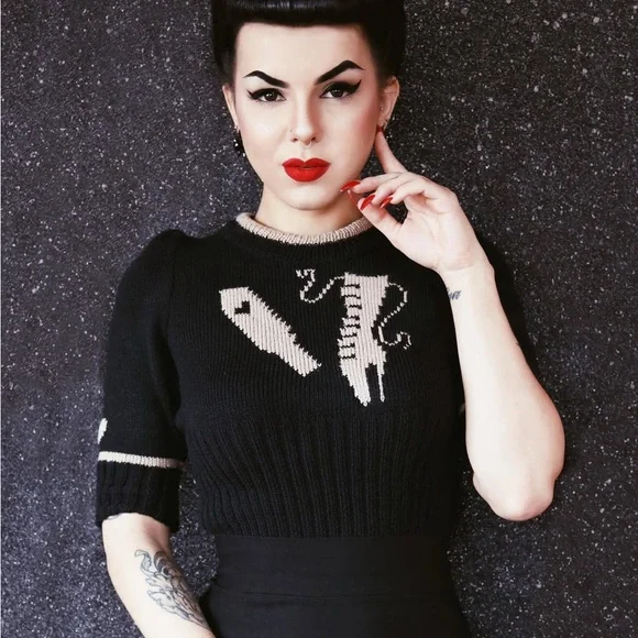 Black Knit Top Fetish Design - Picture 1 of 2